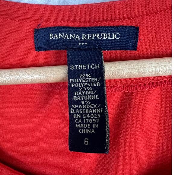 BANANA REPUBLIC Women's 6 Orange Retro Pin-Up Rockabilly Stretch Button Dress - Picture 4 of 8